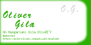oliver gila business card